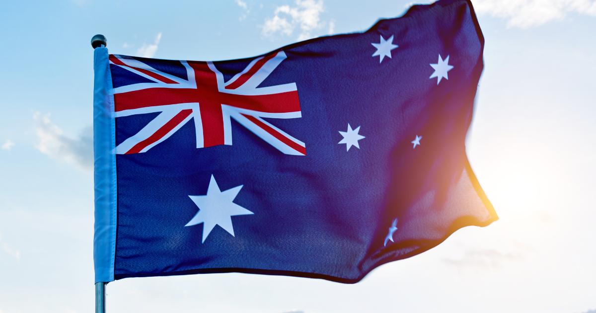 Flaga australii, kraju który zalegalizował terapię medycznymi psychodelikami