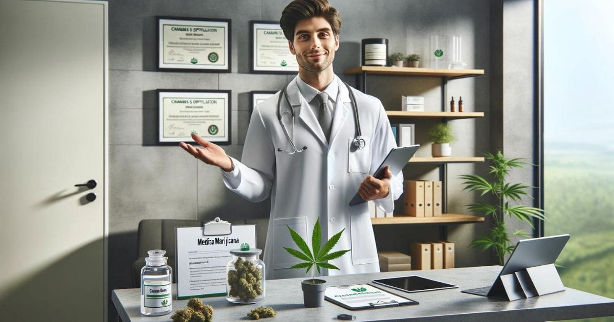 lekarz leczący medyczną marihuaną