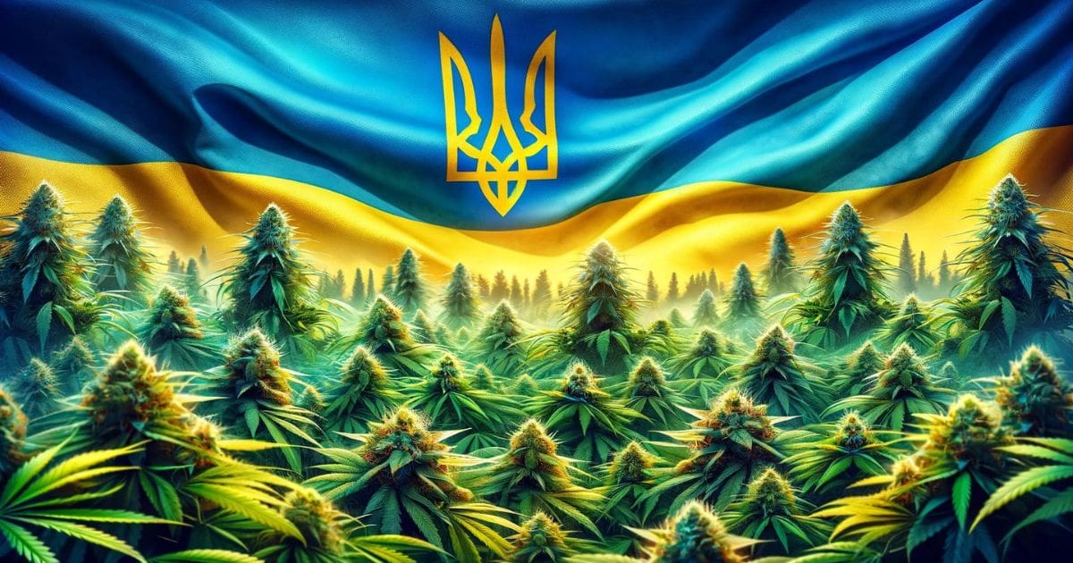 flaga ukrainy i medyczna marihuana